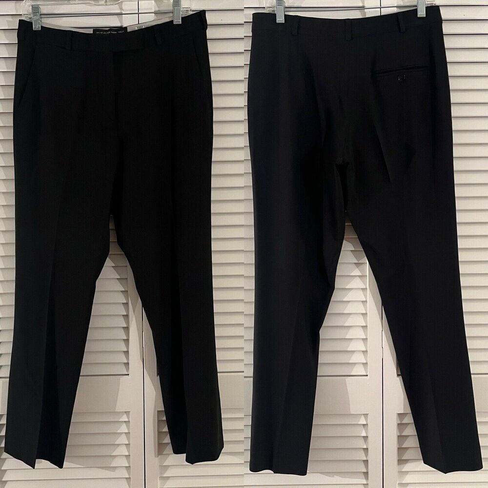 Etro black tailored trouser pants size IT42/US 6, made in Italy, career wear